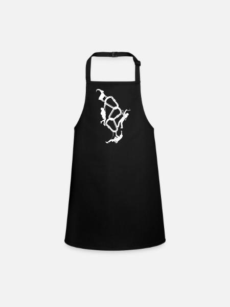 Climbing rope climbing - Children's Apron - black - Front