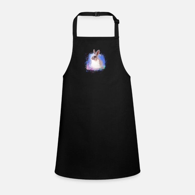 rabbit, rabbit, blue, graffiti, painting, Children's Apron