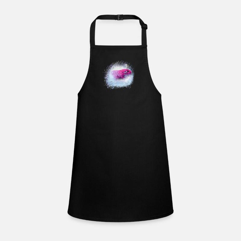 guinea pig, graffiti,painting,pink,pink Children's Apron