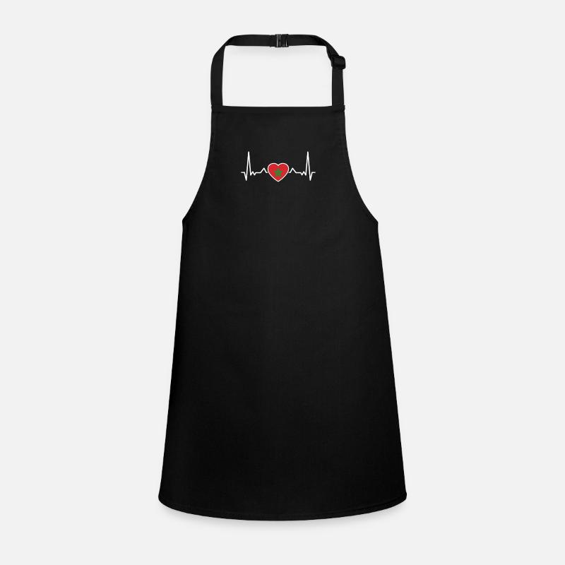 Maroc Heartbeat Drapeau marocain Marocain Tablier Enfant