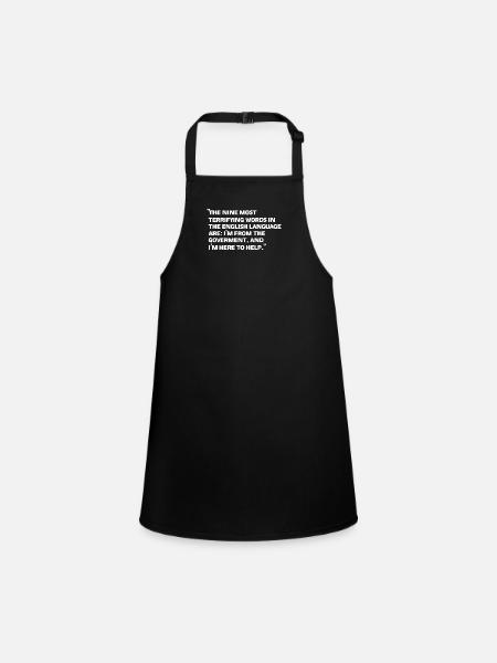 Regierung Versprechen Zitate T-Shirt - Schürze für Kinder - Schwarz - Vorne