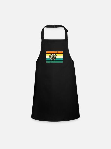 Accordion Player Accordion - Children's Apron - black - Front