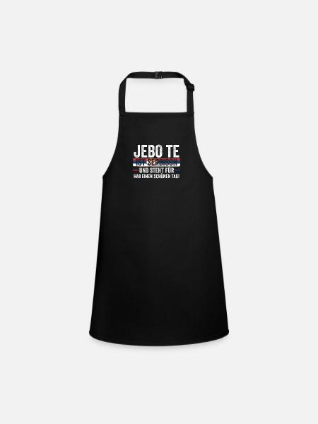 Serbe Serbe Serbie - Tablier Enfant - noir - Devant