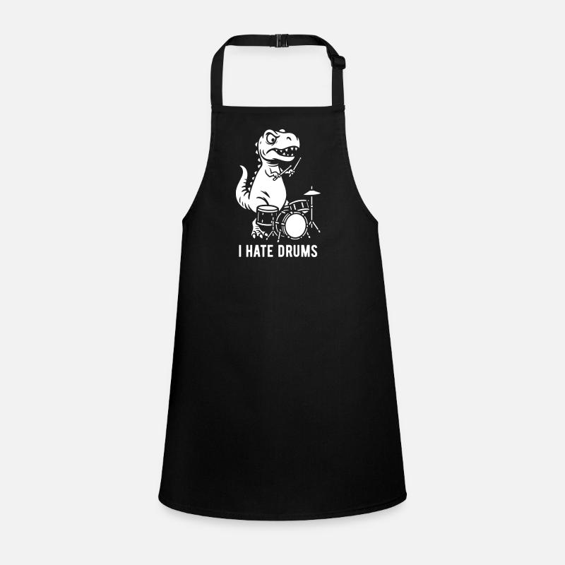 T-Rex - I hate drums - Drummer Geschenk Schürze für Kinder