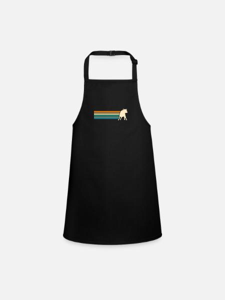 Bovins de buffle Bœufs - Tablier Enfant - noir - Devant