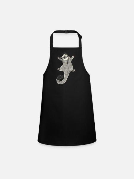 Short-headed glider Sugar Glider - Children's Apron - black - Front