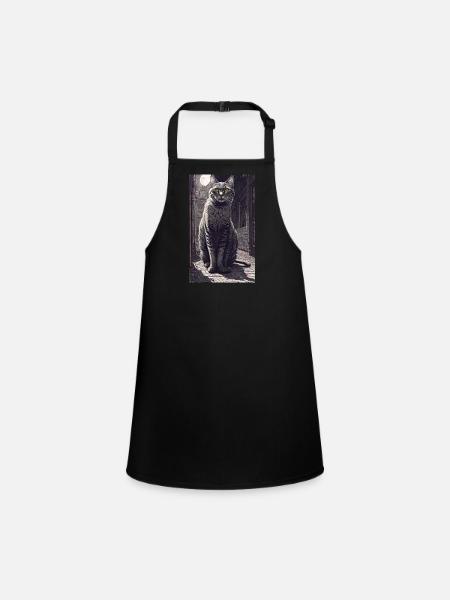 Cat | Pet | Cat Fan | cute | Kitten - Children's Apron - black - Front