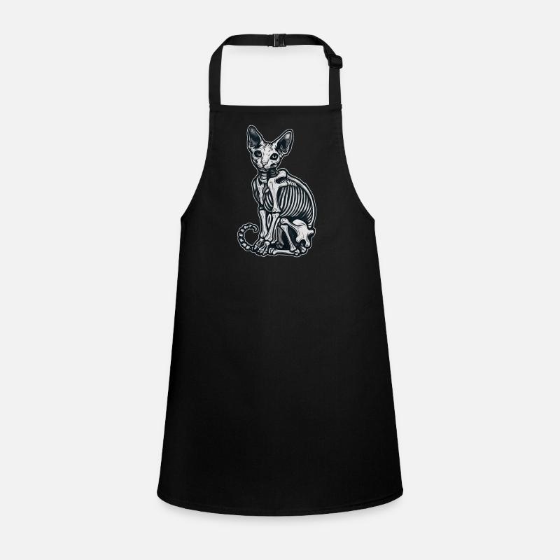 Cat Sphinx Skeleton Tattoo Children's Apron