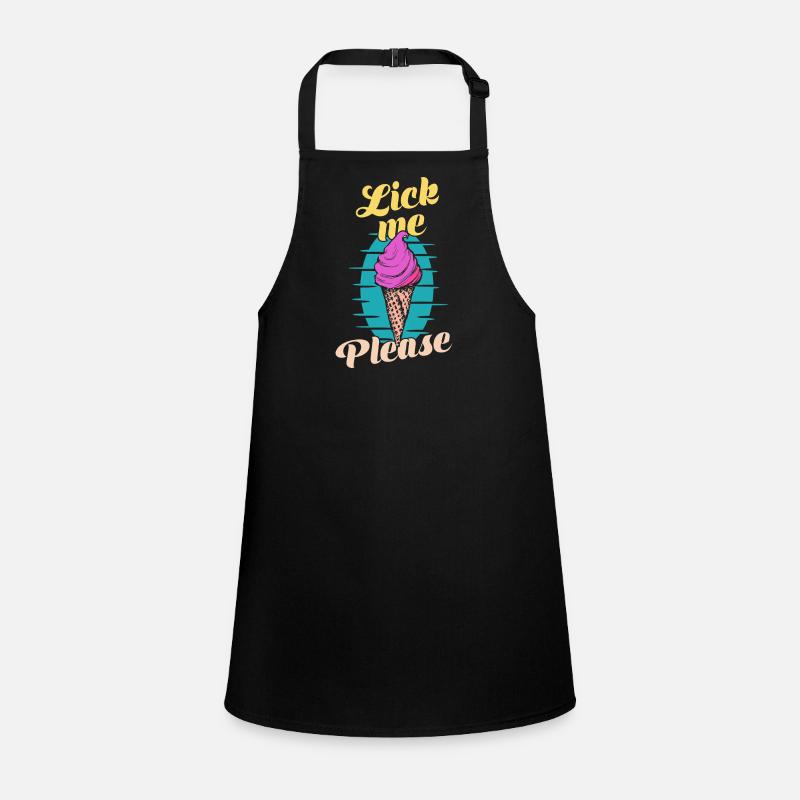 Lick Me Please Eis Cream Funny Retro Art Children's Apron