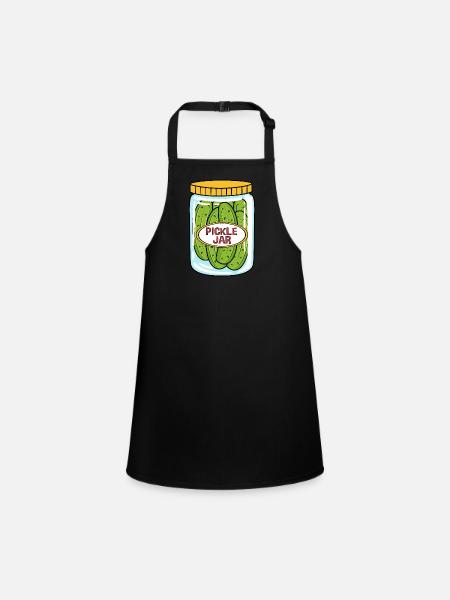Cornichon Concombre Concombre - Tablier Enfant - noir - Devant