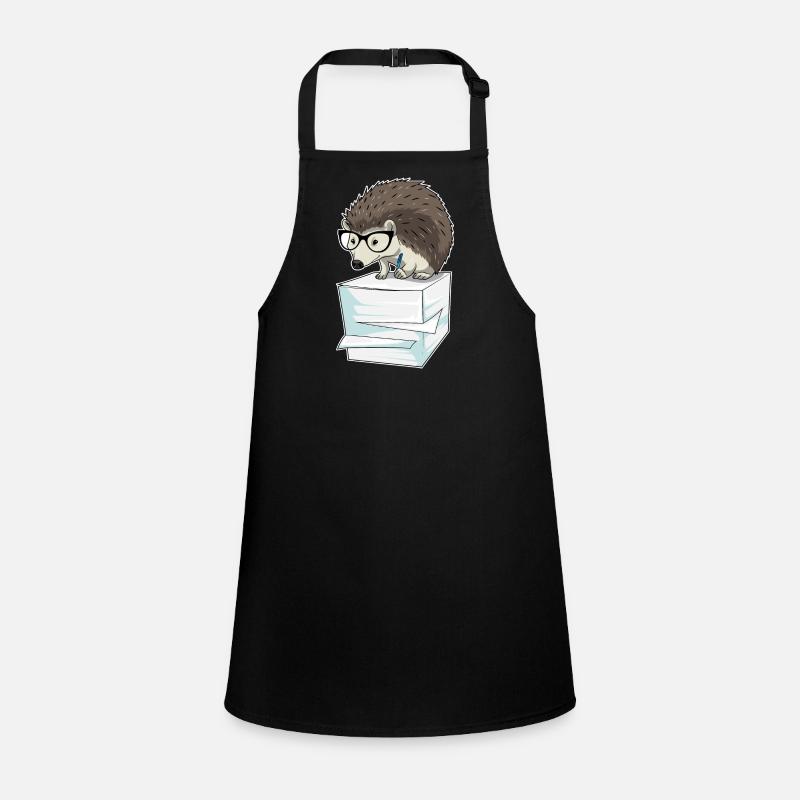 Hedgehog secretary stack of papers Children's Apron