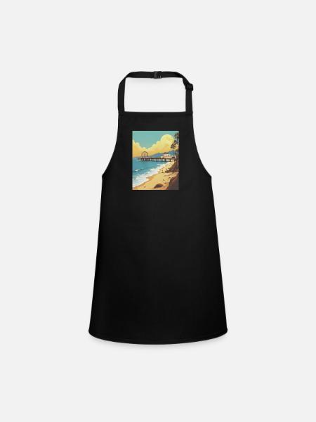 Santa Monica Vibes - Children's Apron - black - Front