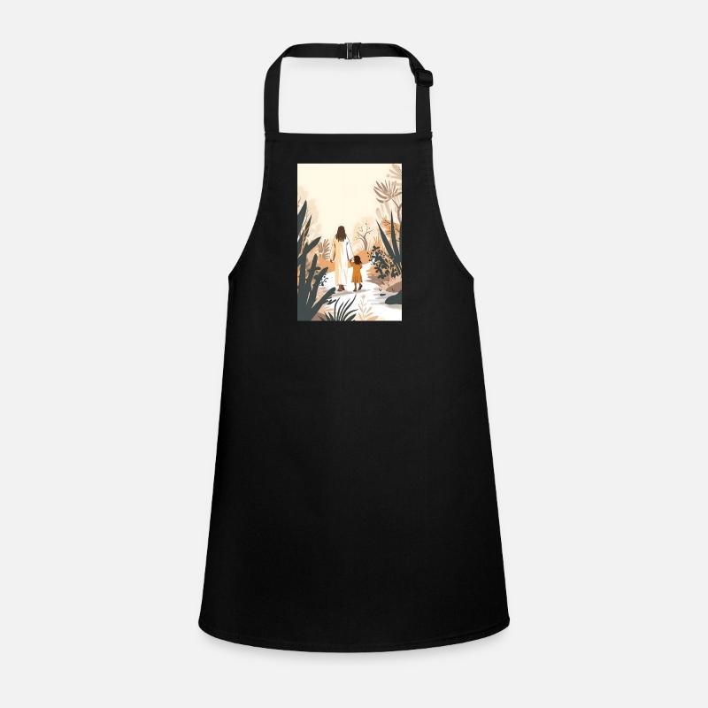 Jesus Christus Wandelt Mit Einem Mädchen, Komm Schürze für Kinder