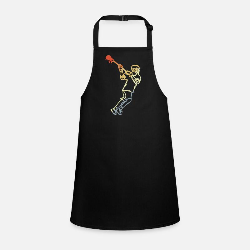 Lacrosse Spieler Retro Schürze für Kinder