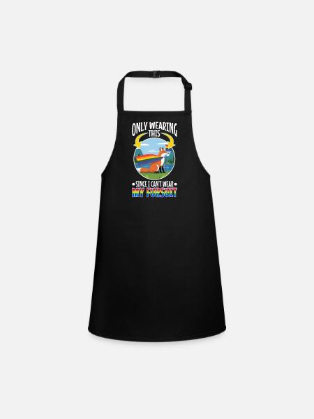 Certified furry - Children's Apron - black - Front