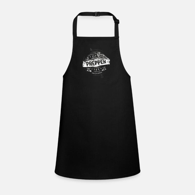 Old Prepper Fox Preparation is All Gift Children's Apron