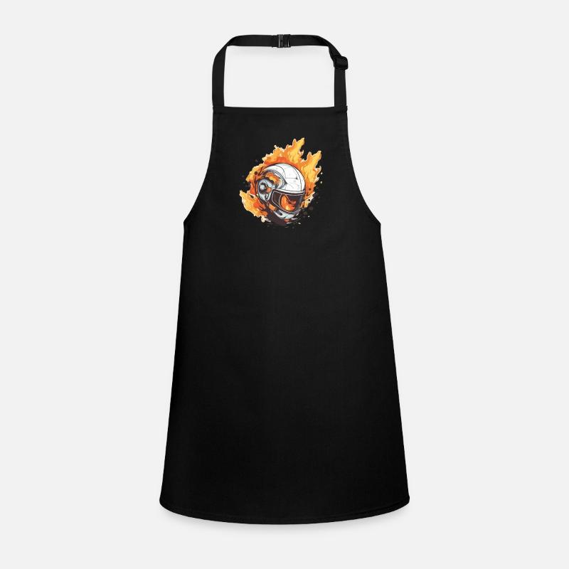 Helmet on fire Children's Apron