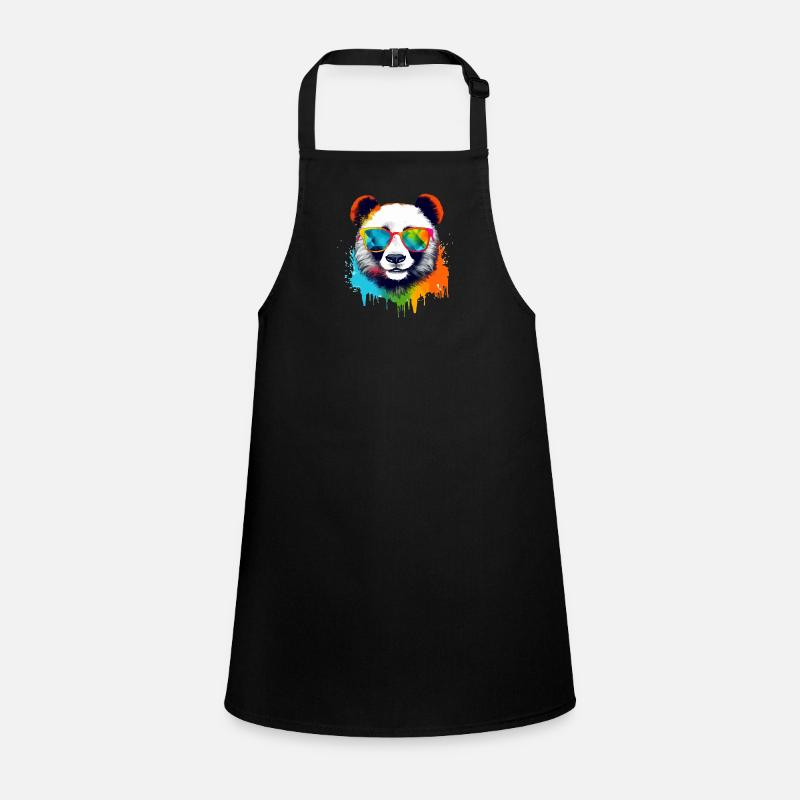 Cooli der Panda mit Brille Schürze für Kinder