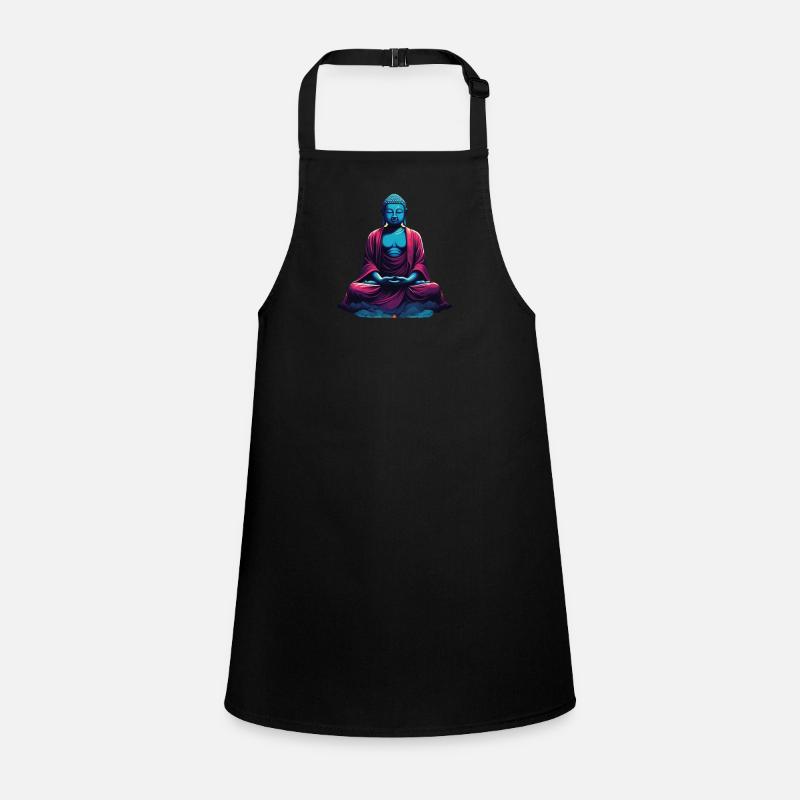 Bouddha bleu dans la méditation contemplation dualité Tablier Enfant
