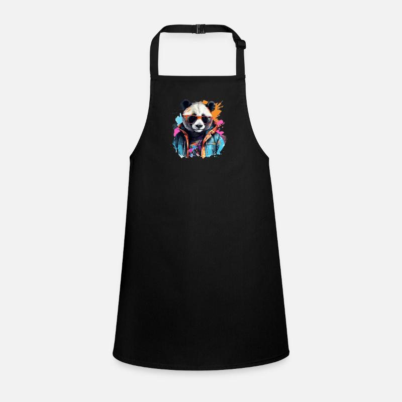 Rogue Panda. Graffiti-style design. Children's Apron