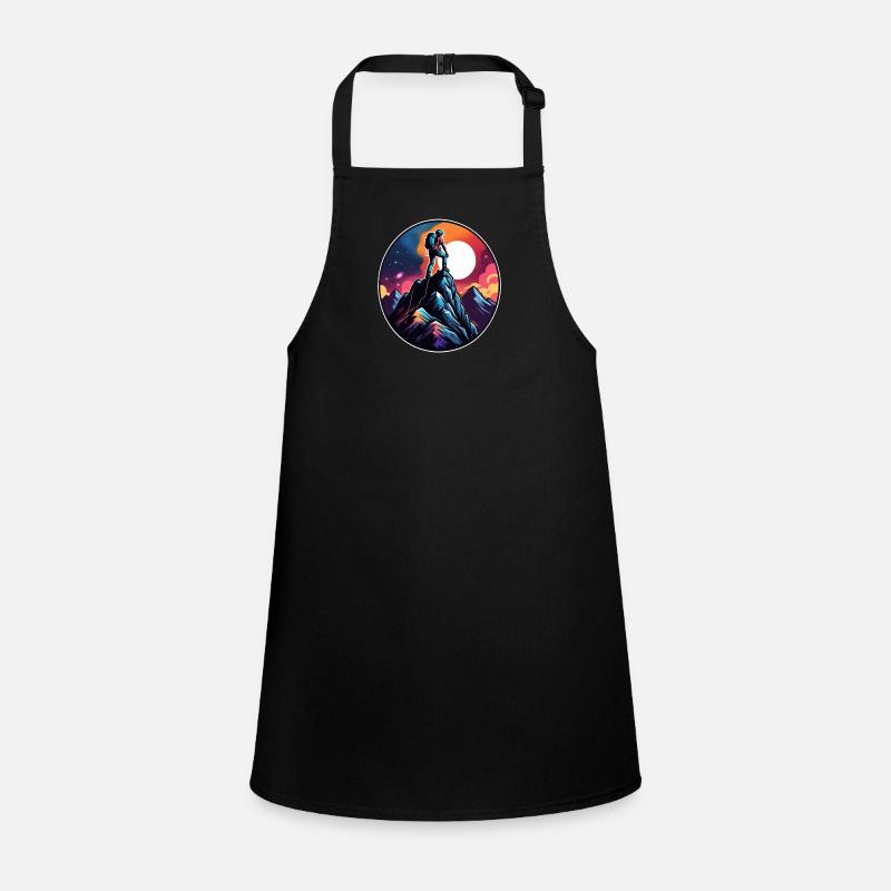 Climbing - Moon - Space Children's Apron