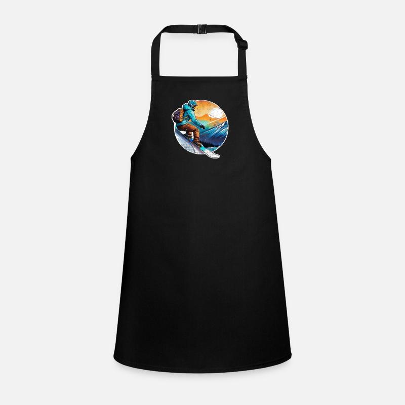 Snowboarding, snow and skiing Children's Apron