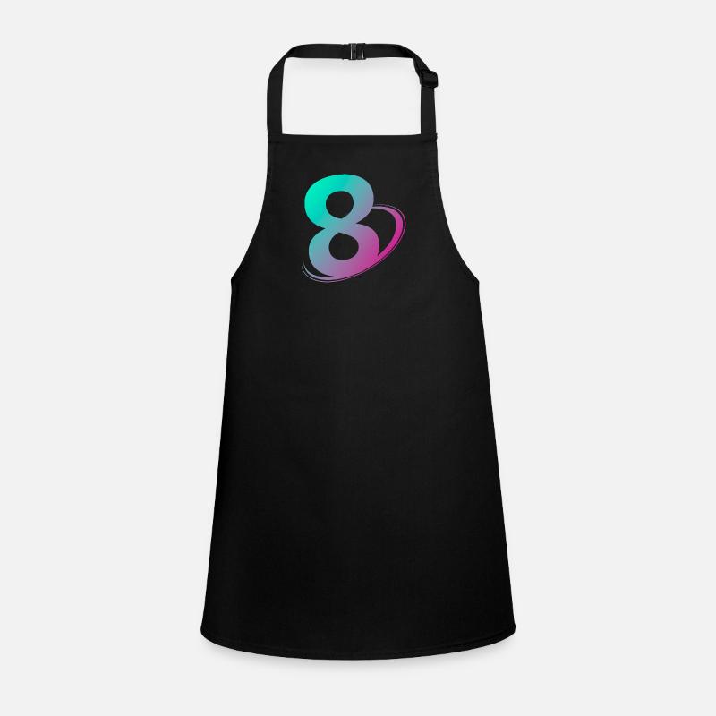 Numéro 8 multicolore Tablier Enfant