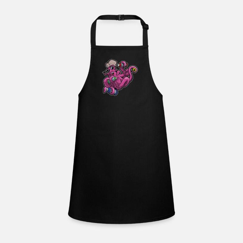 🐙 Graffiti Octopus. Cool motif, character style Children's Apron