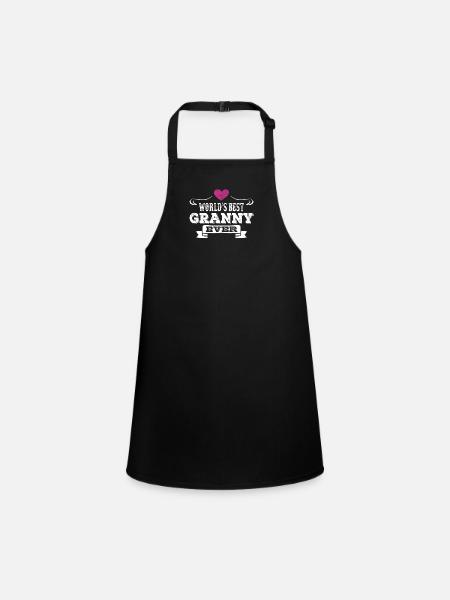 World's Best Granny Ever - Children's Apron - black - Front