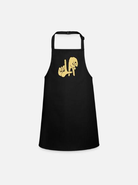 los_angeles_handzeichen_2 - Children's Apron - black - Front