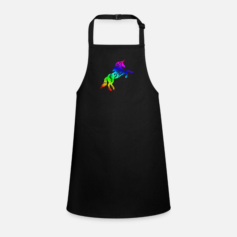 Einhorn Regenbogen Tribal Tattoo Bunt Geschenk Schürze für Kinder