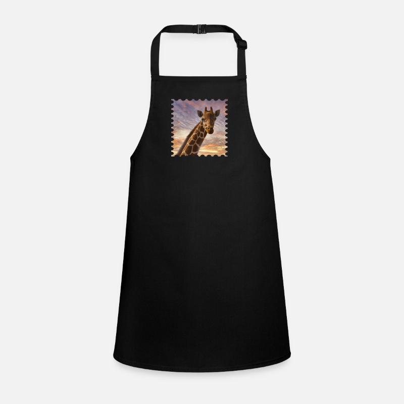 Giraffe at sunset Children's Apron