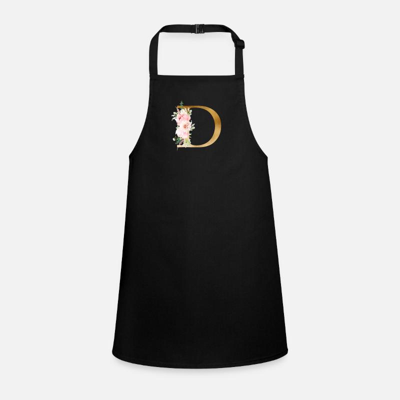 Botany Floral Monogram D Children's Apron