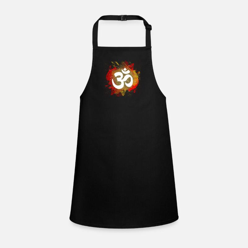 om sign gold fire elements love mantra Children's Apron