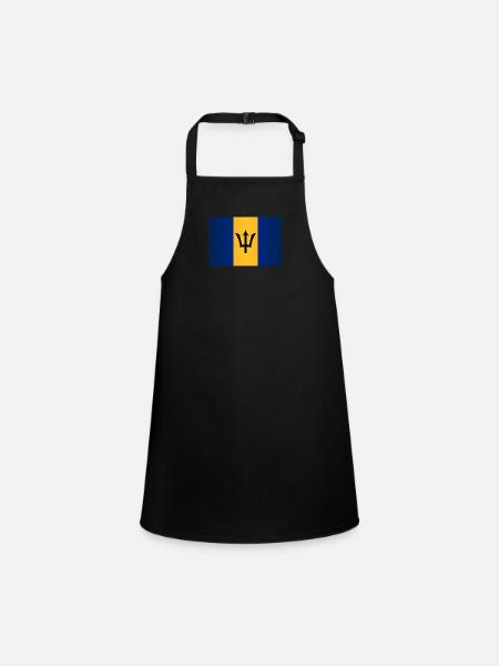 Barbados Flag - Children's Apron - black - Front