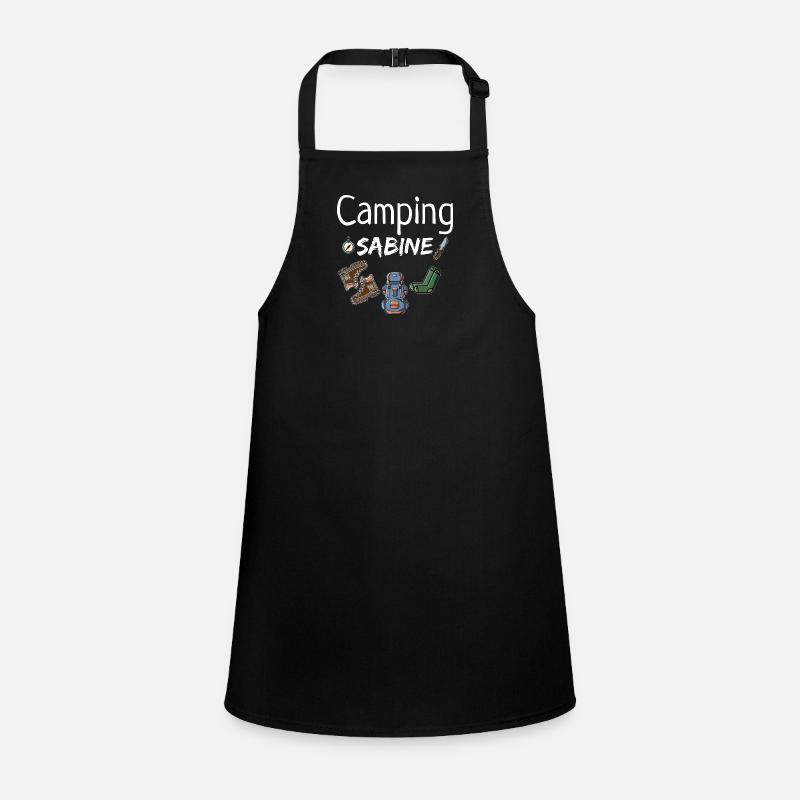 Camping Sabine Camper Camperin Geschenk Schürze für Kinder