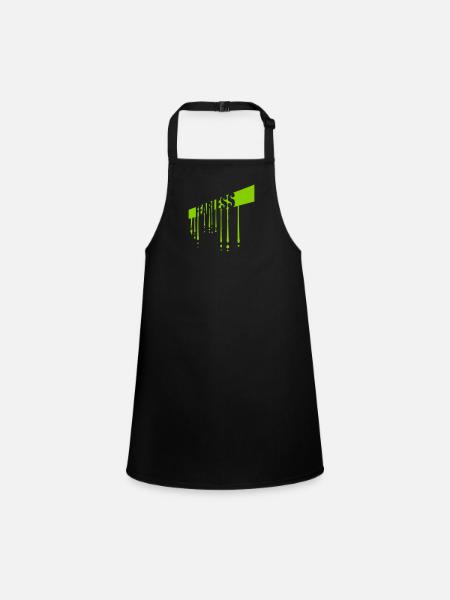 fearless Text Quote Design - Children's Apron - black - Front