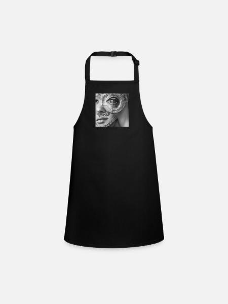 Alien Street wear - Regardez ici ? - Tablier Enfant - noir - Devant