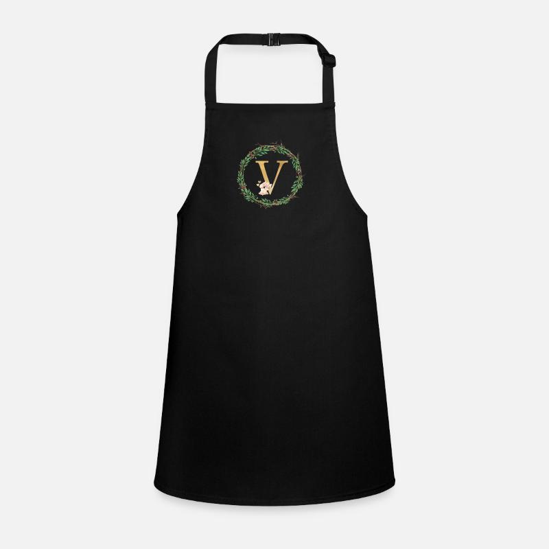 Customizable Monogram V Children's Apron