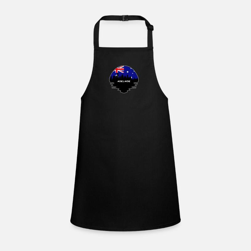 Adelaide Australia Flag Skyline Silhouette Travel Children's Apron