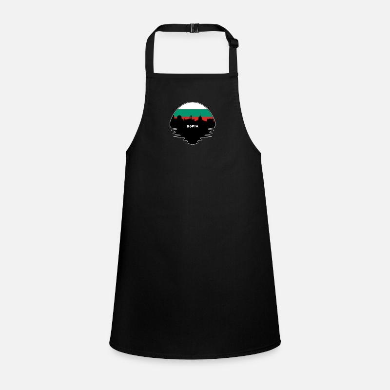 Sofia Bulgaria Flag Skyline Silhouette Travel Children's Apron