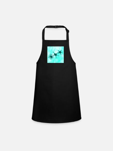 3 STARS SMILING AZULITO - Children's Apron - black - Front