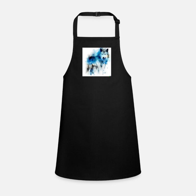 Watercolor Wolf Children's Apron