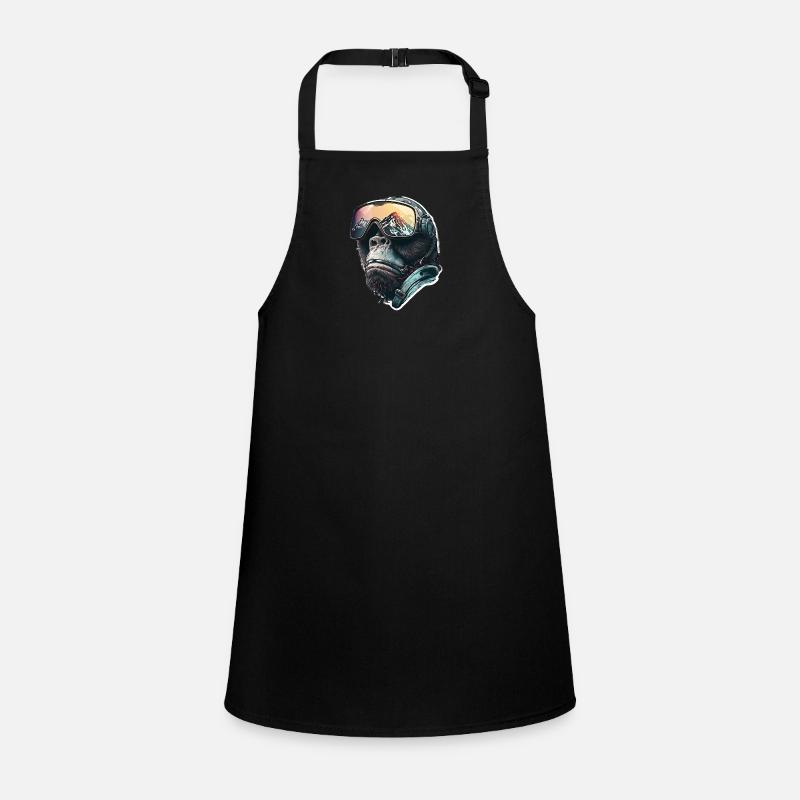 Cool gorilla skier Children's Apron