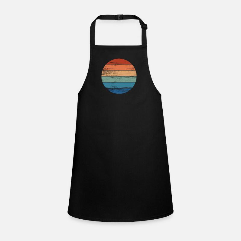 Retro Regenbogen Rainbow Kreis Distressed Schürze für Kinder