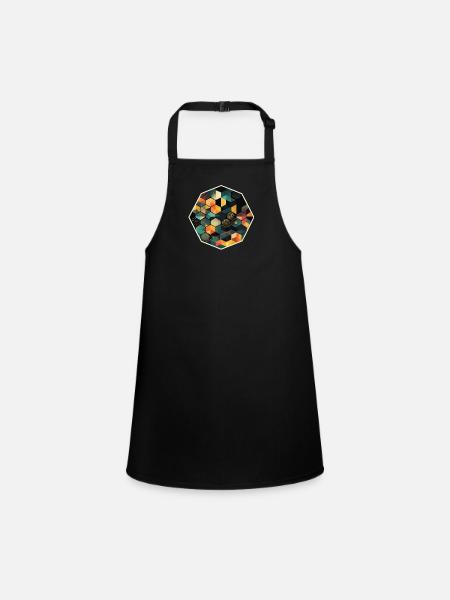 The colorful octagon - Children's Apron - black - Front