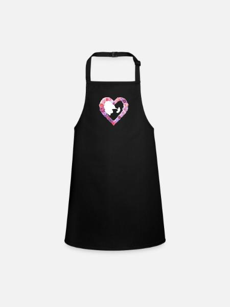 Valentine's Day Love Engagement Mother's Day Wedding - Children's Apron - black - Front