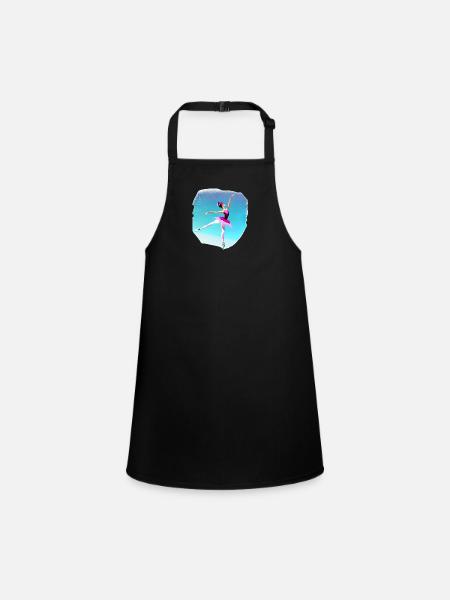 Dancer Ballet Gift Dance Ballerina Dance Class - Children's Apron - black - Front