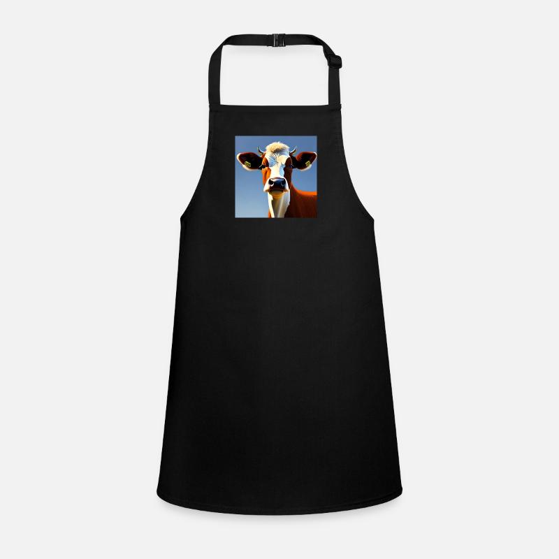 Brown and White Cow Children's Apron