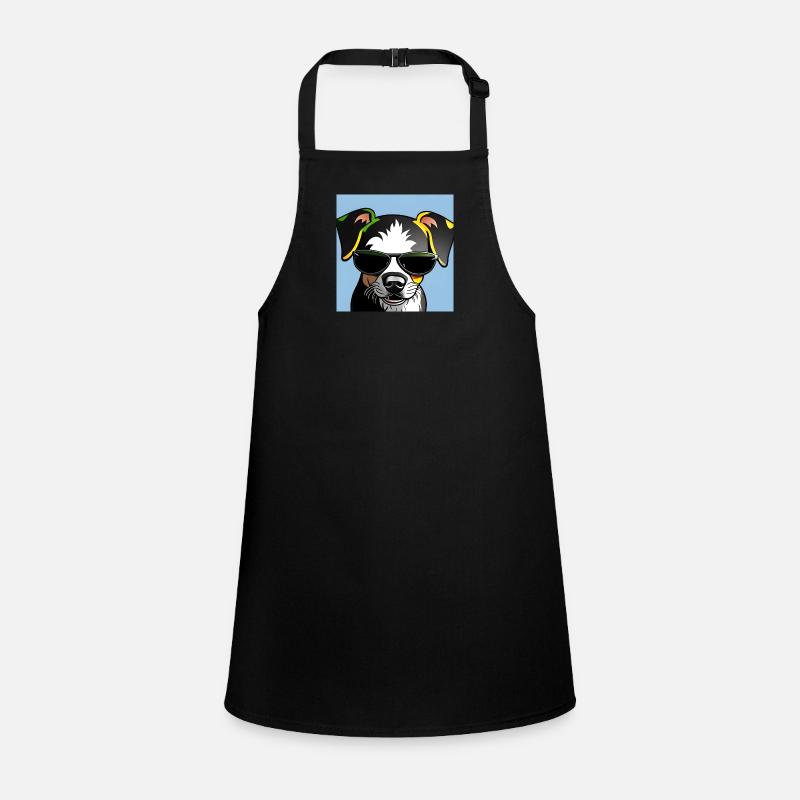 Bunter Hund mit Sonnenbrille Schürze für Kinder